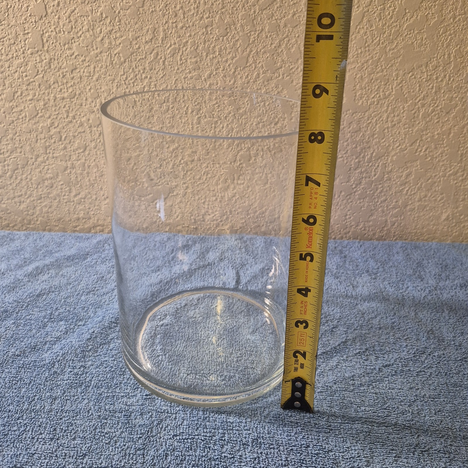 Clear Cylinder Vases Thick Heavy Glass Excellent Condition Weighs 2 Lbs