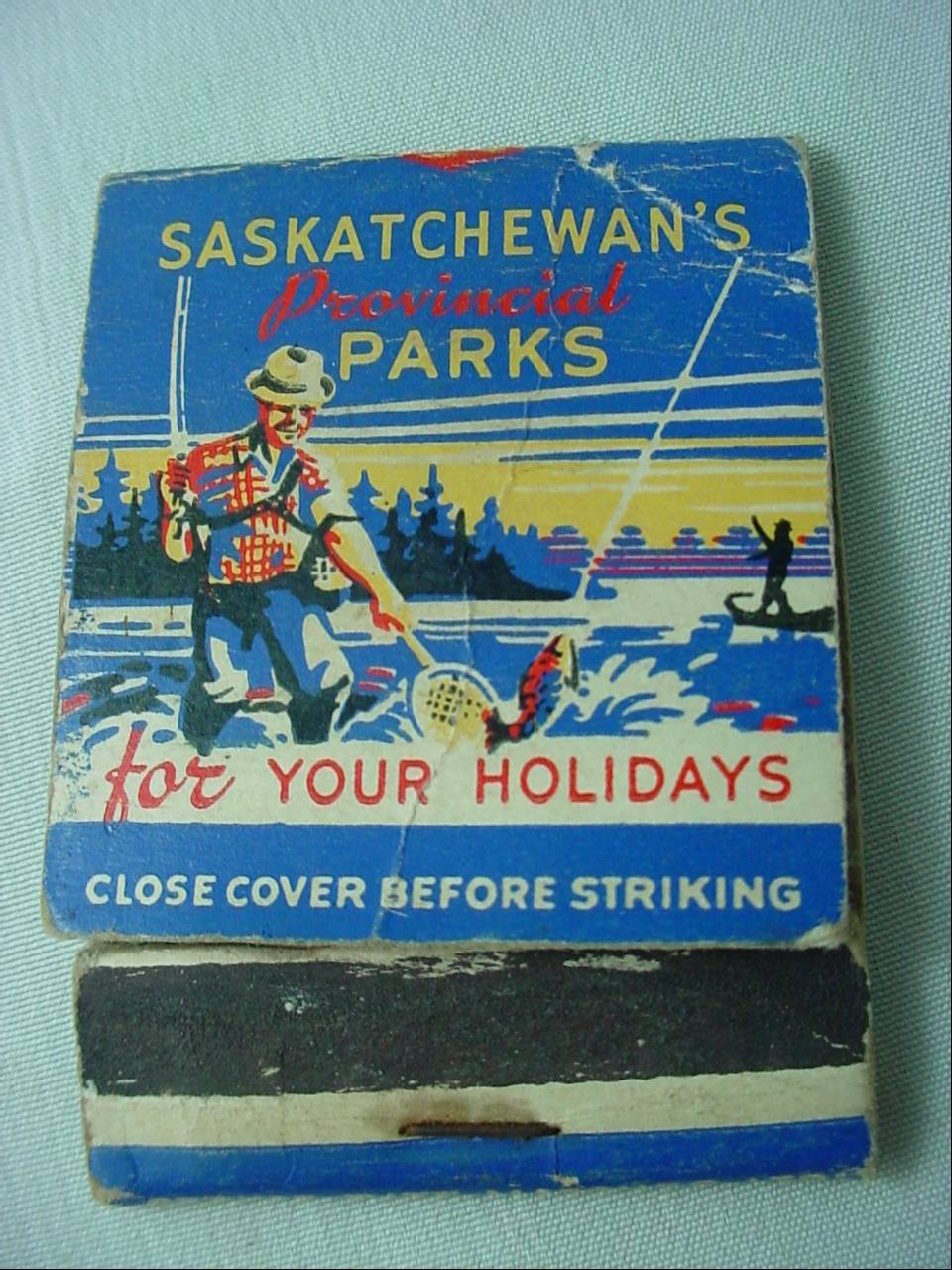 Saskatchewan\'s Provincial Parks Fishing Scene For Your Holidays Matchbook