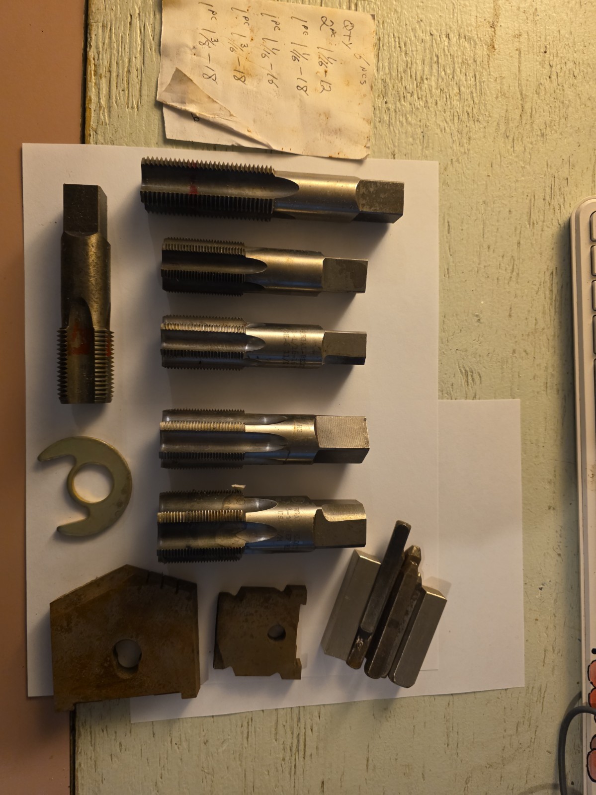 MACHINIST TOOL LATHE MILL Machinist Taps