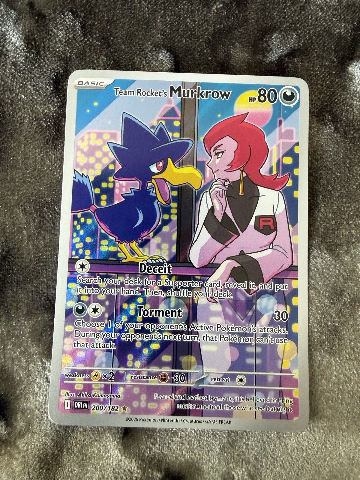 Team Rockets Murkrow Destined Rivals 200/182 NM Condition Team Rockets Murkrow Destined Rivals 200/182 NM Condition