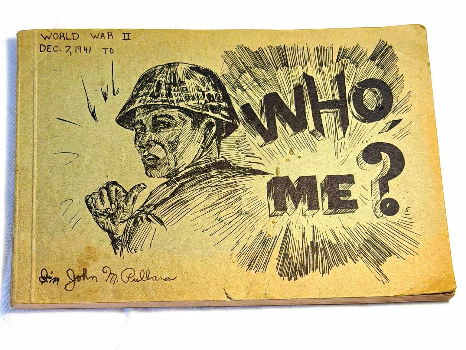 RARE 1945 WW2 Book Who Me? Combat Command R 5th Armored Division Ellrich Germany