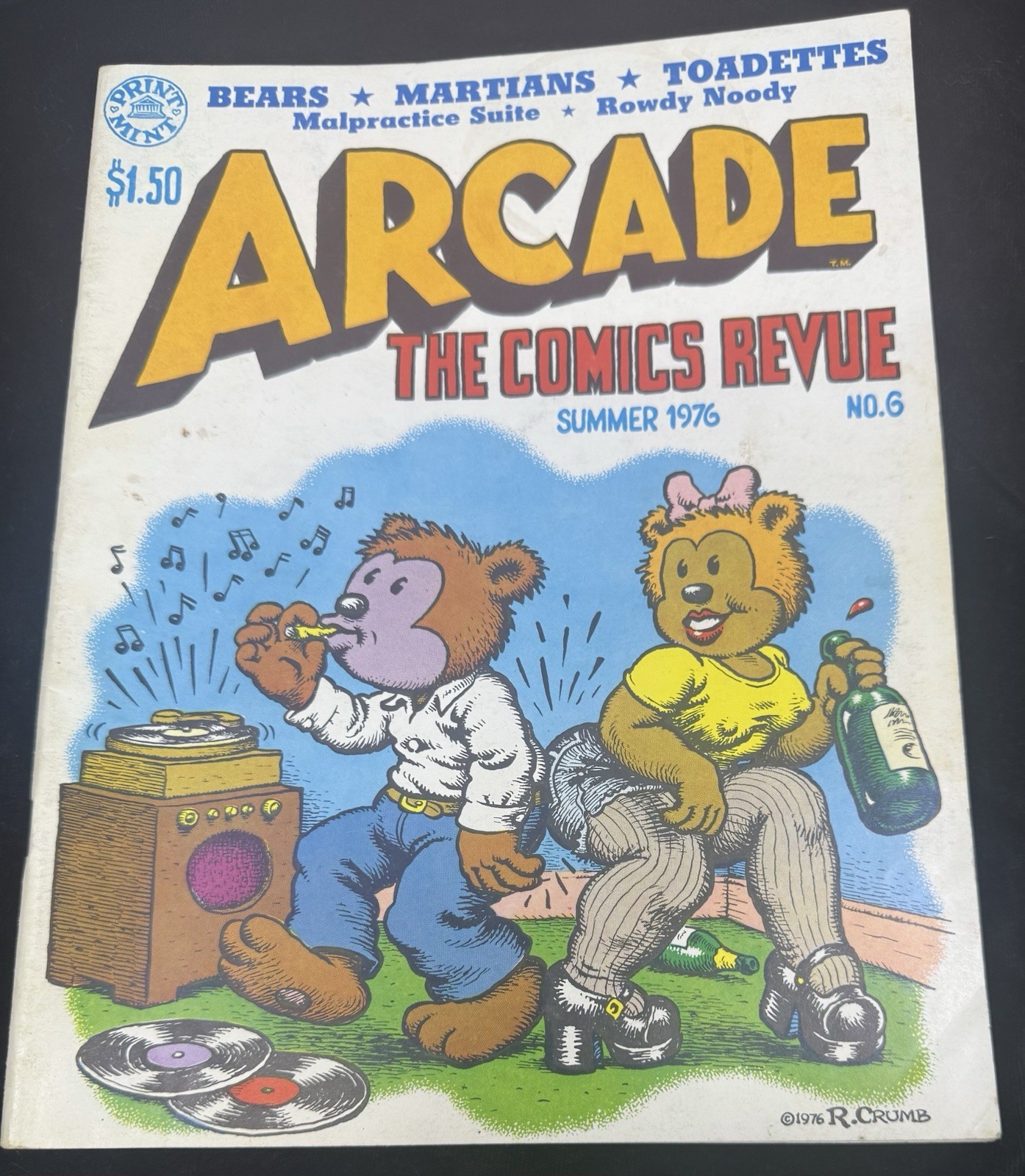 VTG 1976 ARCADE THE COMICS REVUE #6 R. CRUMB GARDENING COVER ADULT 18+ e