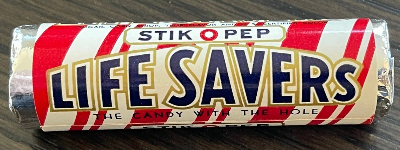 Vintage 1950’s LIFE SAVERS CANDY ROLL STIK-O-PEP Unopened NOS Mint Vintage 1950’s LIFE SAVERS CANDY ROLL STIK-O-PEP Unopened NOS Mint