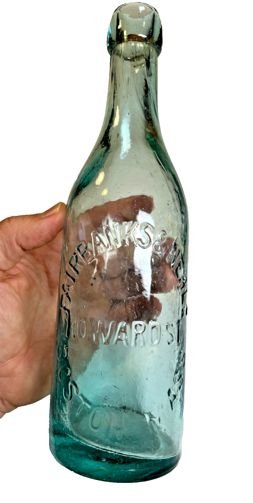 Antique Fairbanks Neale Bottle Blob Top Blobtop Howard St BOSTON Massachusetts