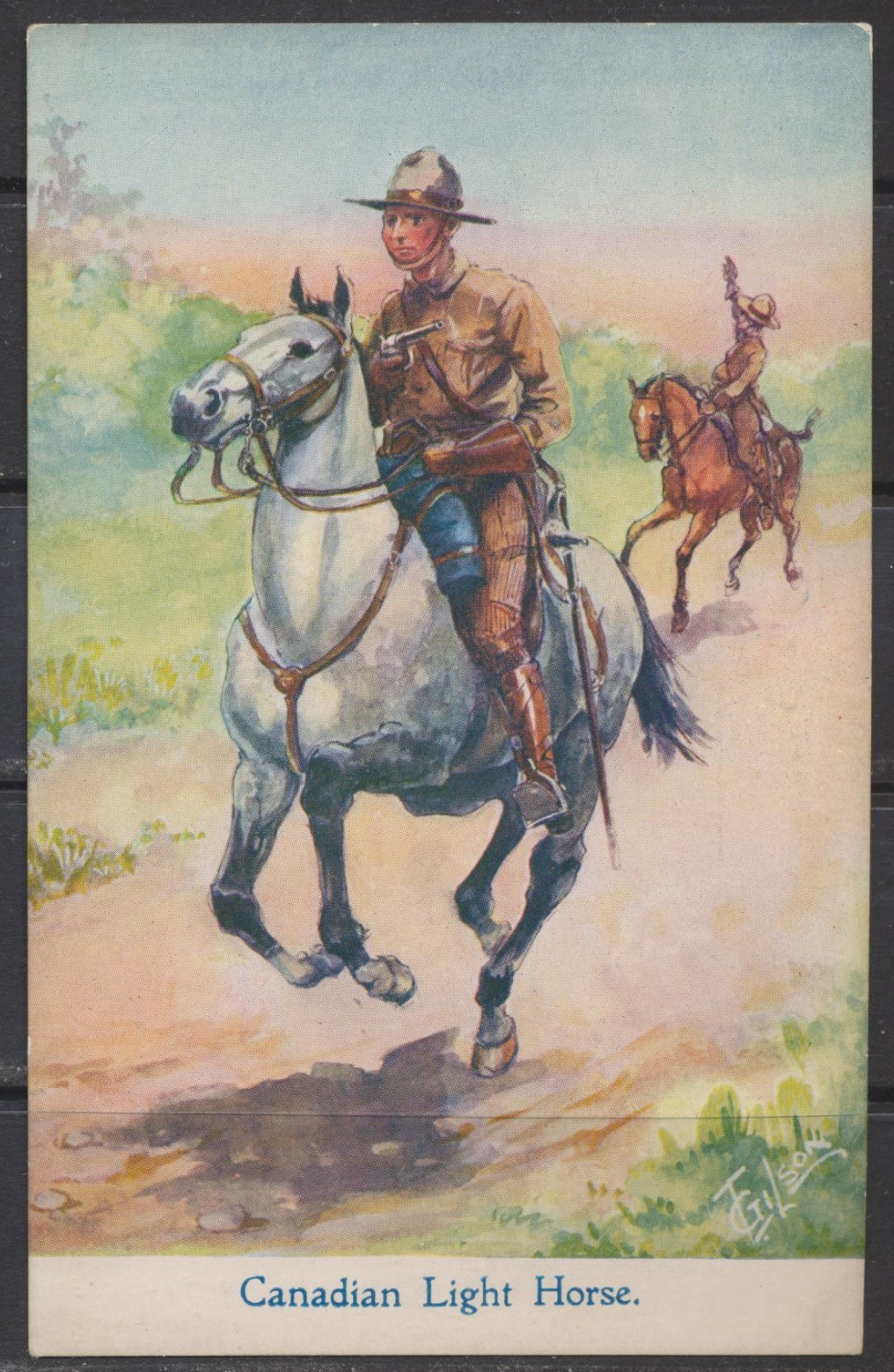 1910s Canada/UK ~ Canadian Light Horse ~ Sons of the Empire ~ Artist T. Gilson