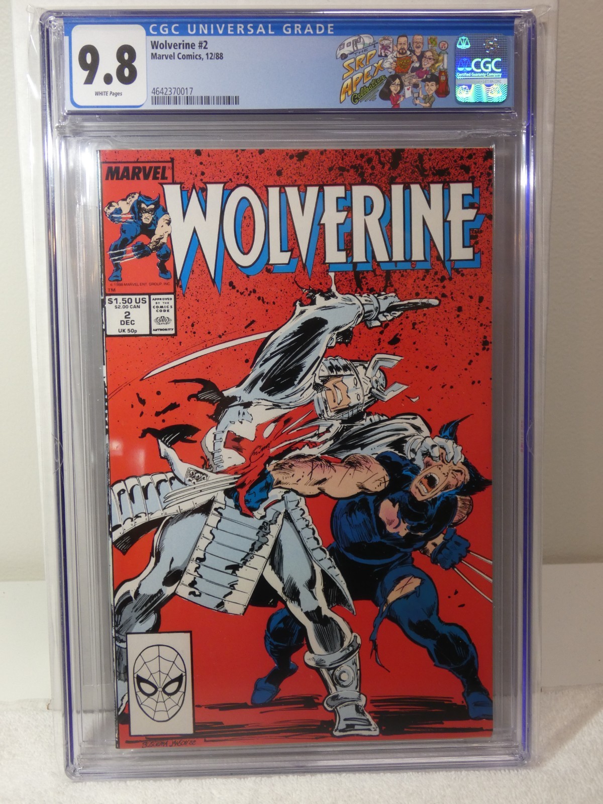 Wolverine #2 1988 Marvel CGC 9.8 White Pages Silver Samauri