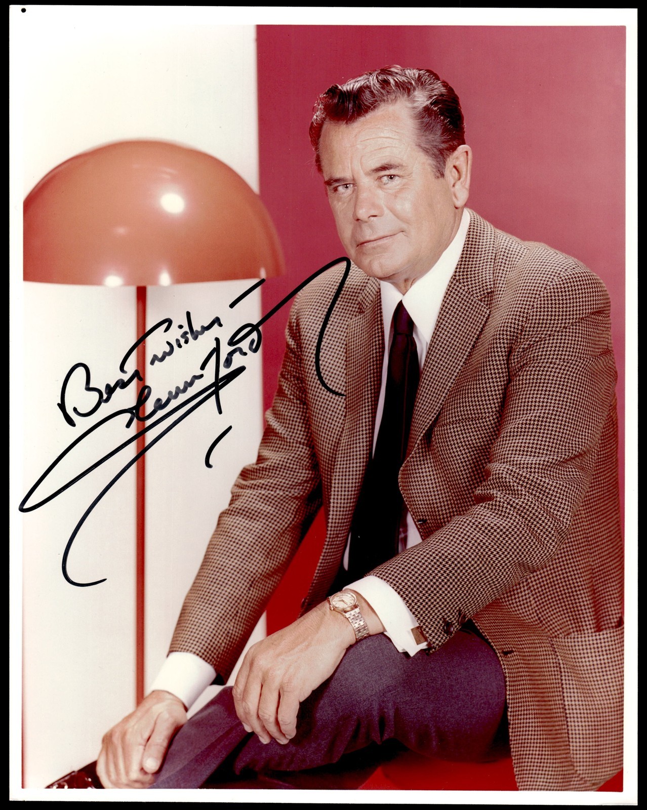 Glenn Ford Actor Signed 8 x 10\