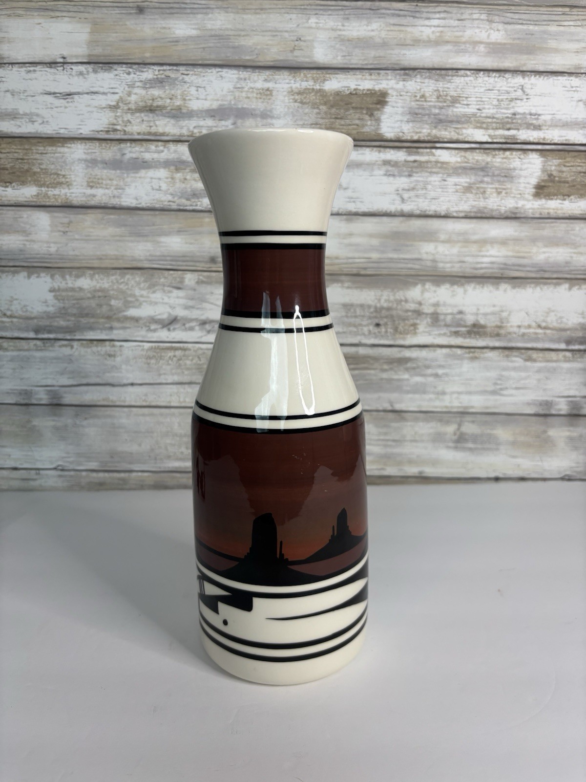Native American Pottery Vase Hand-Painted Signed by artist 12” Native American Pottery Vase Hand-Painted Signed by artist 12”