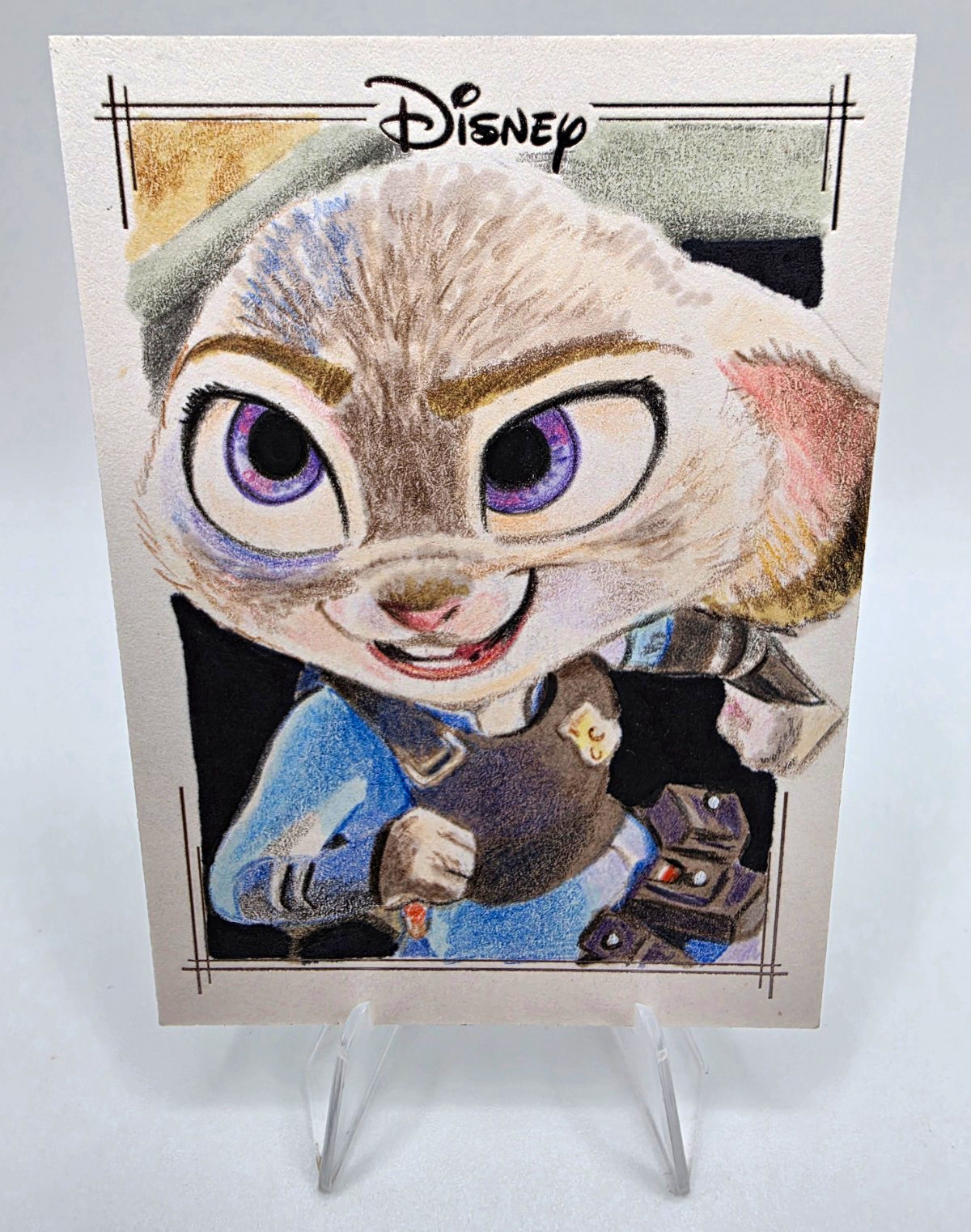 2025 Judy Hopps Topps Disney Chrome Zootopia #1/1 Sketch Auto Lindsey Greyling