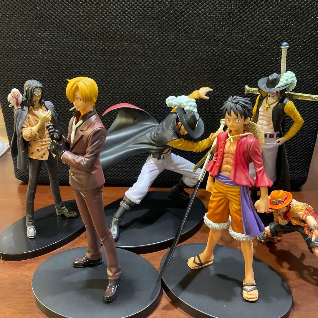 One Piece Figure Luffy Sanji Ace Lucci Mihawk Lot 6pcs Japan