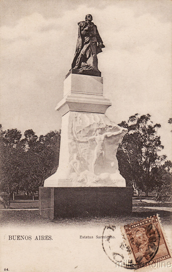 * ARGENTINA - Buenos Aires - Estatua Sarmiento 1908