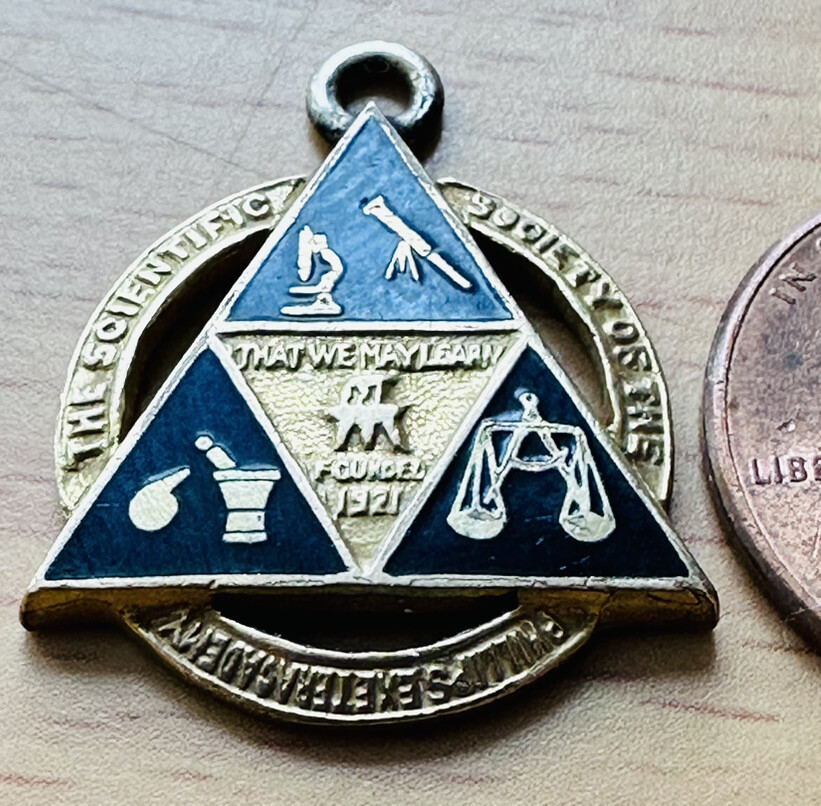 Phillips Exeter Academy Charm / Medal The Scientific Society Founded 1921