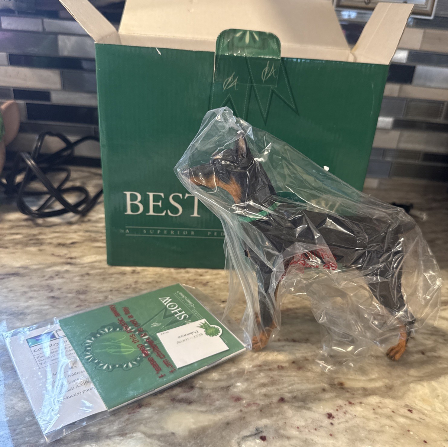 Country Artists Best In Show 01688 Doberman Standing Figurine. BRAND NEW