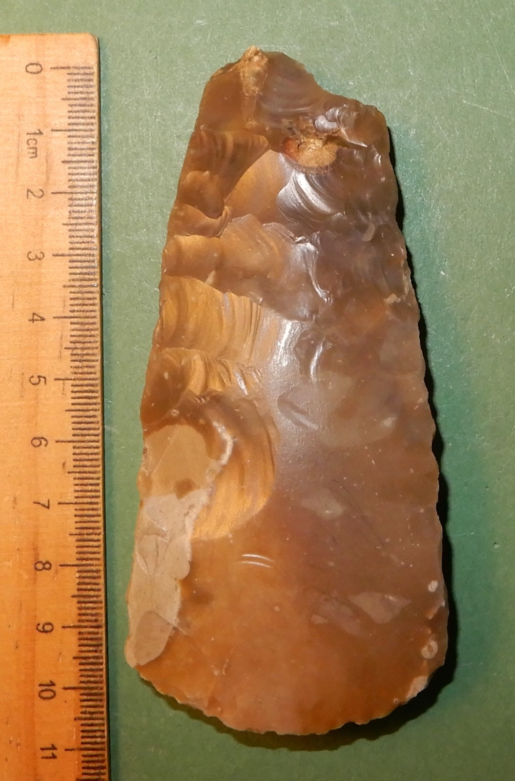 Early Polished thin-butted THINBLADED flint axe. Danish Stoneage dating 3200 b.c