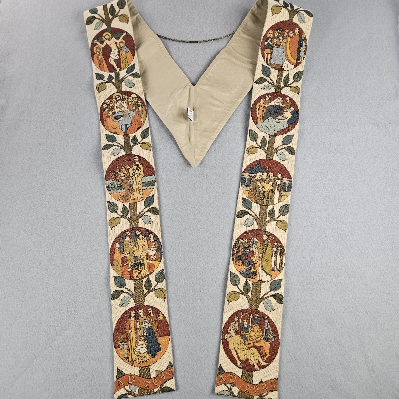 Vtg Slabbinck Liturgical Clergy Minister Overlay Stole History Of The Church