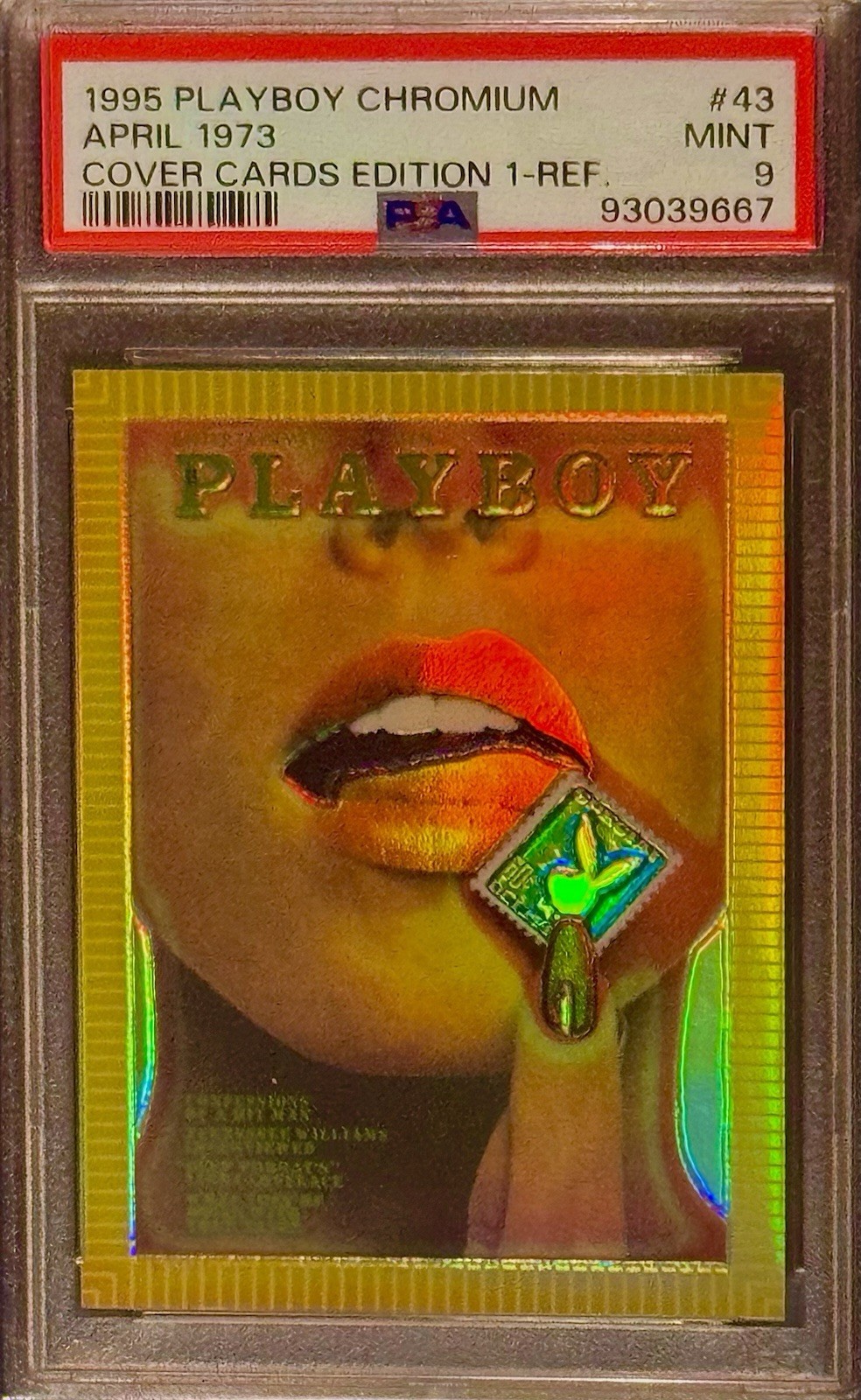 POP 1 PSA 9 1995 Playboy Chromium Gold Refractor 1st Edition April 1973 Cover 0^