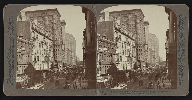 Photo:Chicago Illinois USA Randolph St Skyscrapers Toward Lake Shore 1903