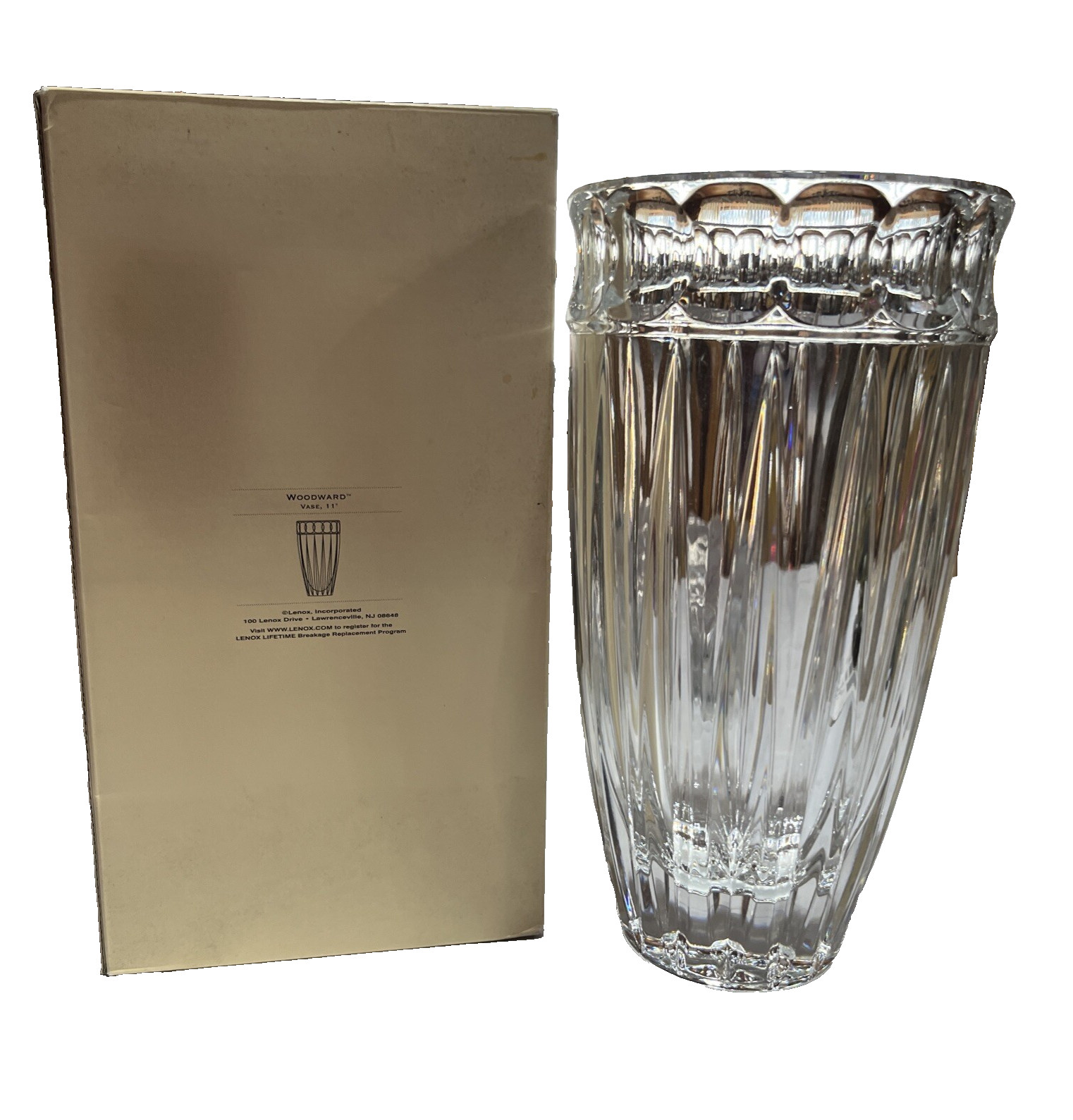 Lenox Woodward Heavy Clear Lead Crystal 11\ Lenox Woodward Heavy Clear Lead Crystal 11\