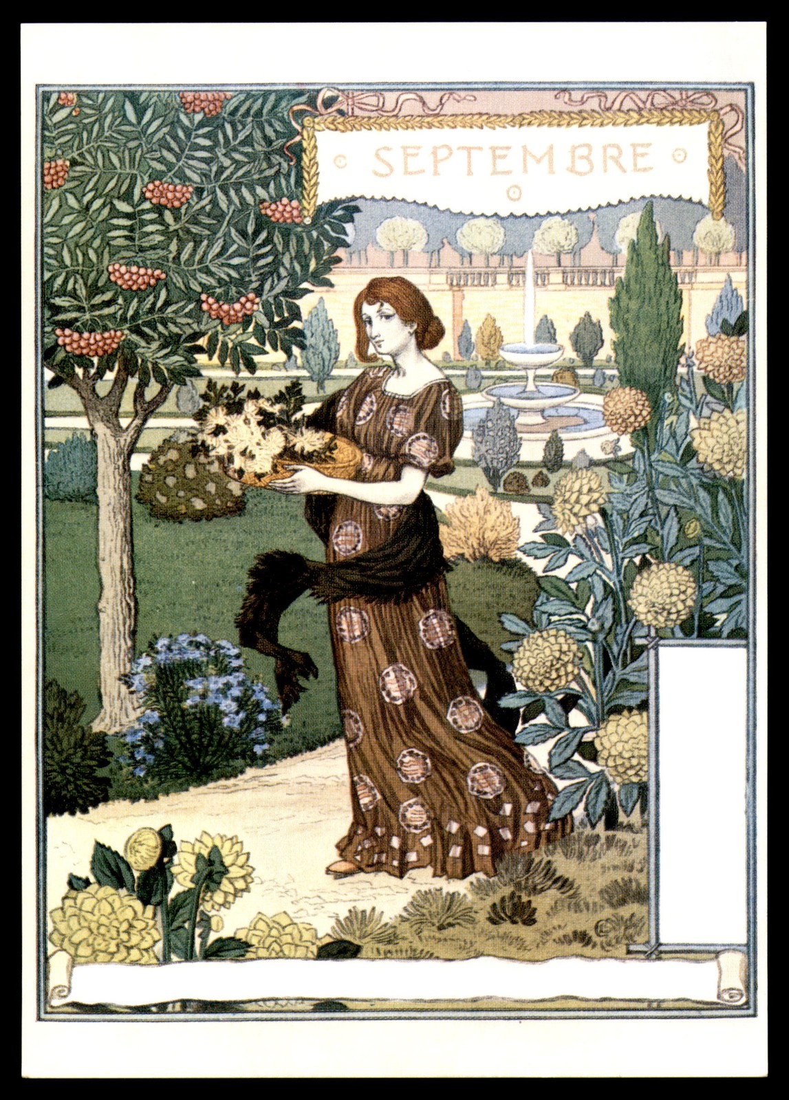 Postcard La Belle Jardinière - September, Hamburg
