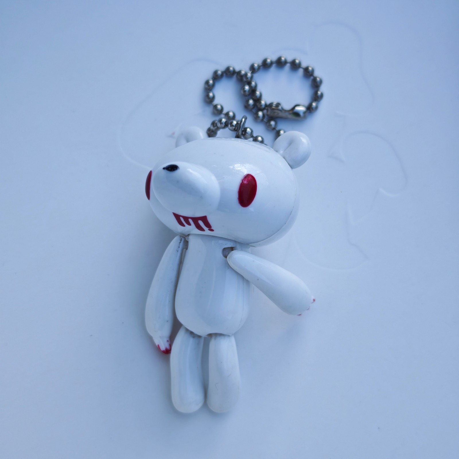 MORI CHACK gloomy bear White Red Puppet Figure Charm Chain Plastic GP Classic 2\