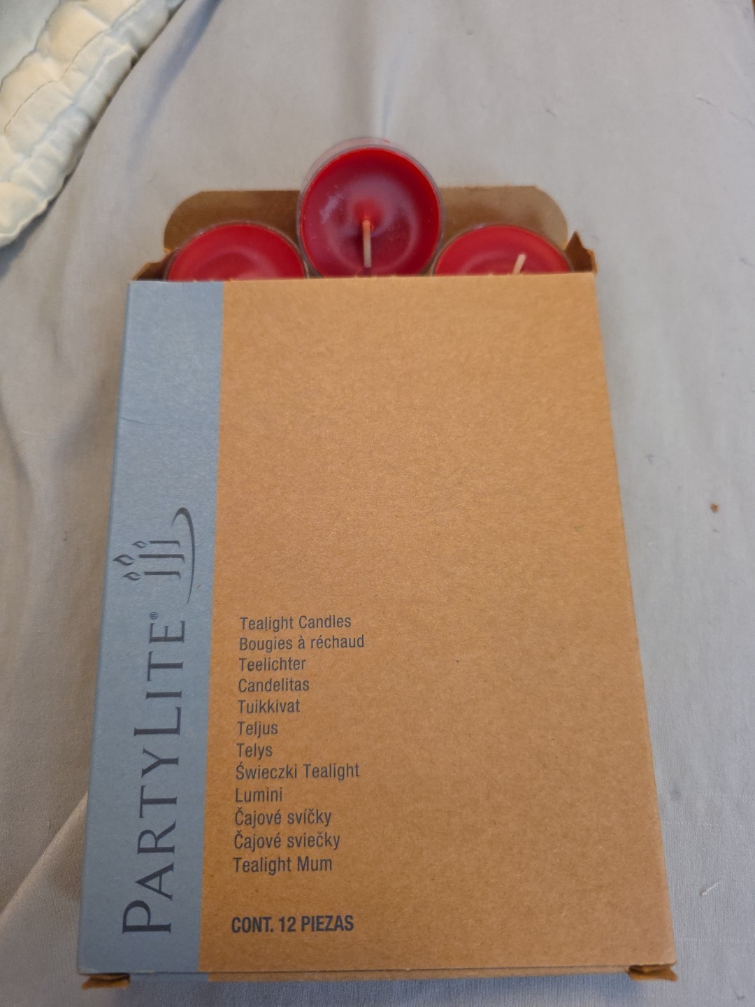 Partylite Cinnamon & Bayberry Tealights -- Holiday New In Box Christmas Candle