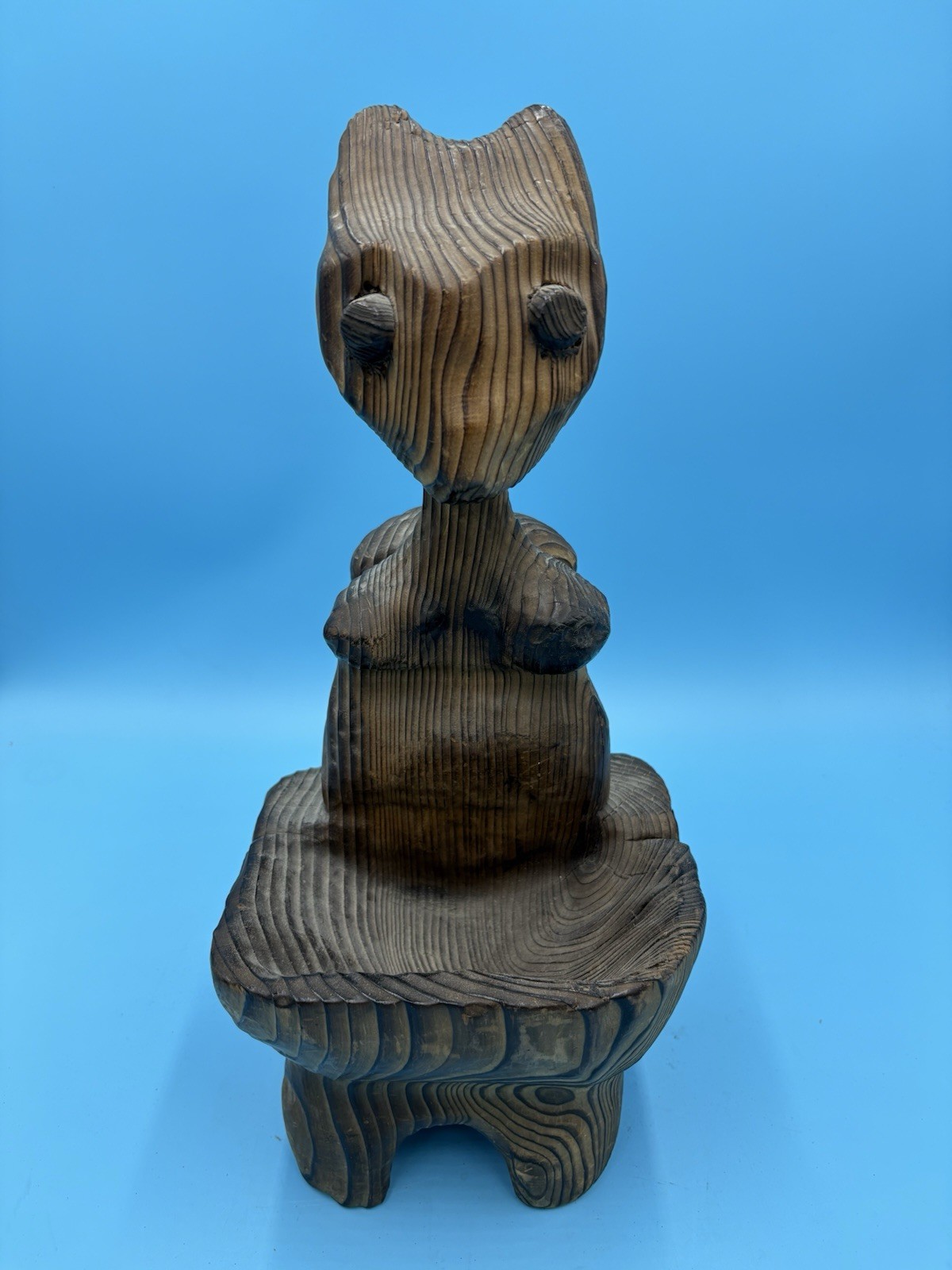 Rare Witco Carved Wood Squirrel Tray 16