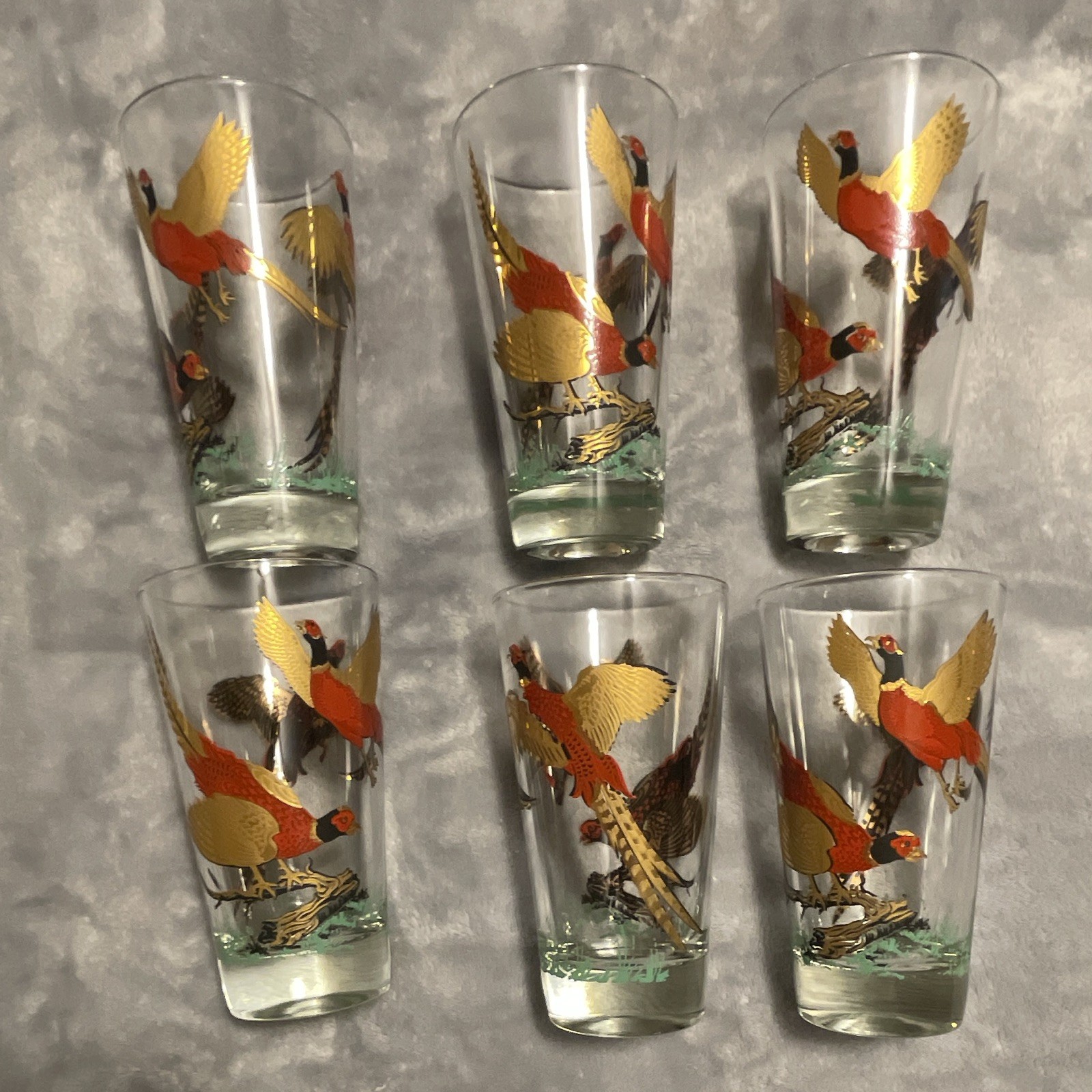 Set of 6 Clear Vintage Hazel Atlas Glasses