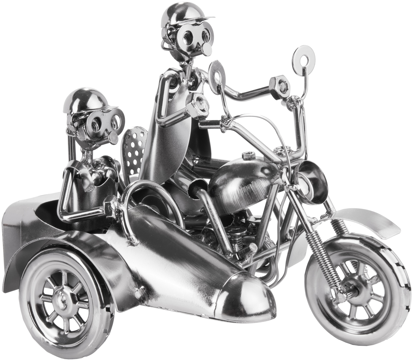 BRUBAKER Nuts and Bolts Sculpture Motorcycle with Sidecar