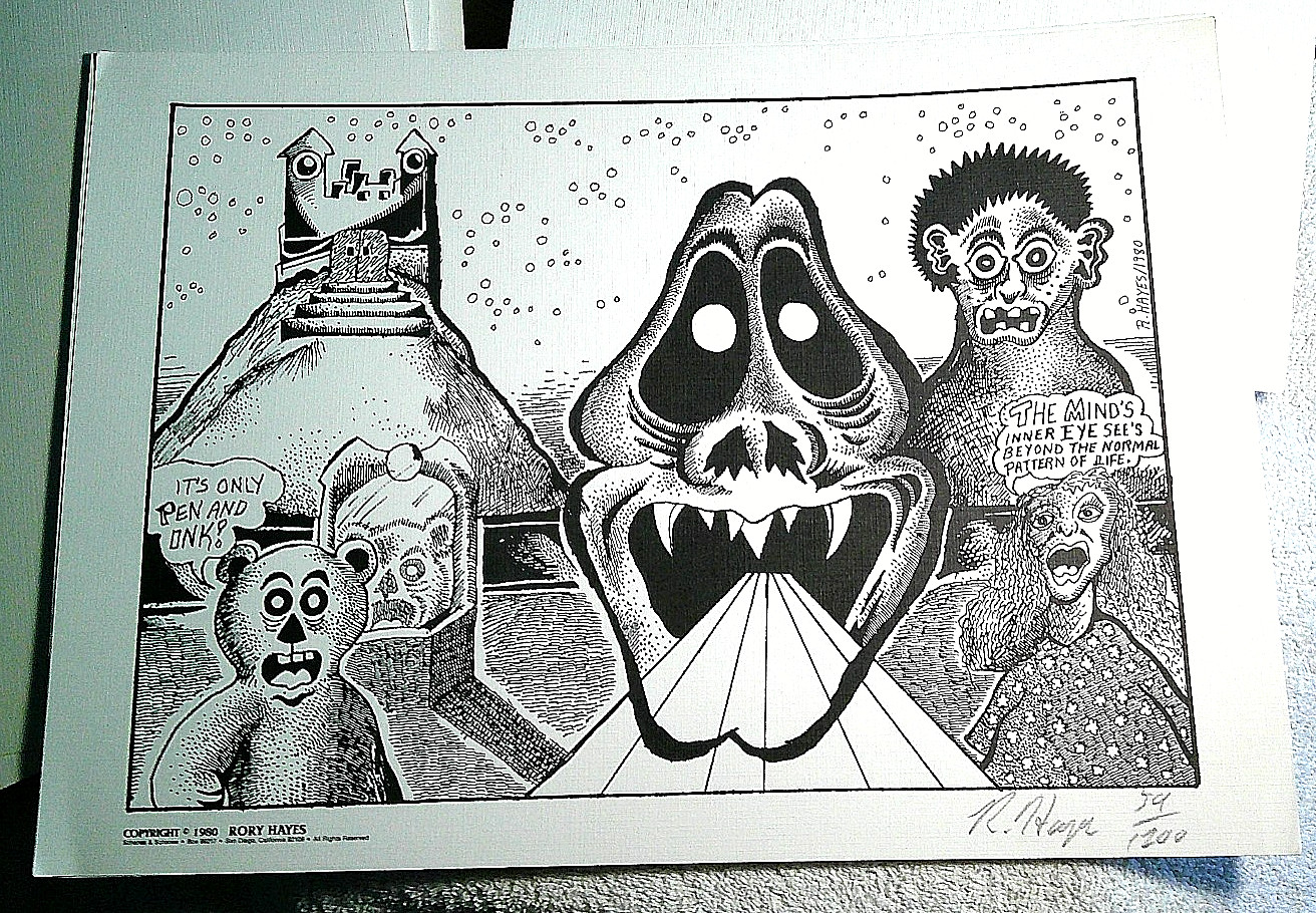 Rory Hayes print hand signed 1980 from portfolio underground ART 39/1200