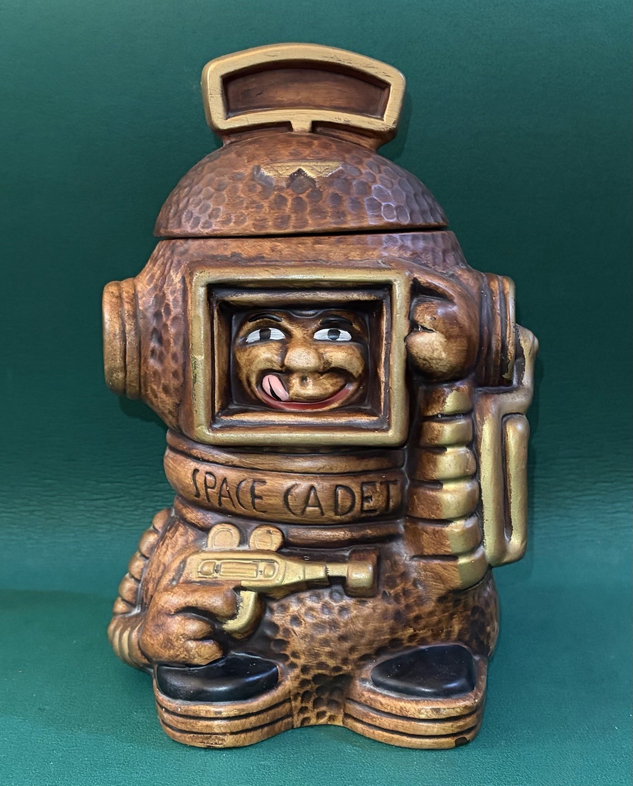 Vintage California Originals Space Cadet Cookie Jar Astronaut Ceramic Canister