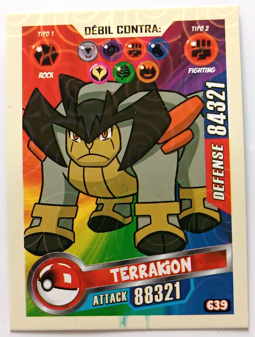 CARD POKEMON EX #222 TERRAKION 2023 Unova PERU South America Edition TCG FOIL