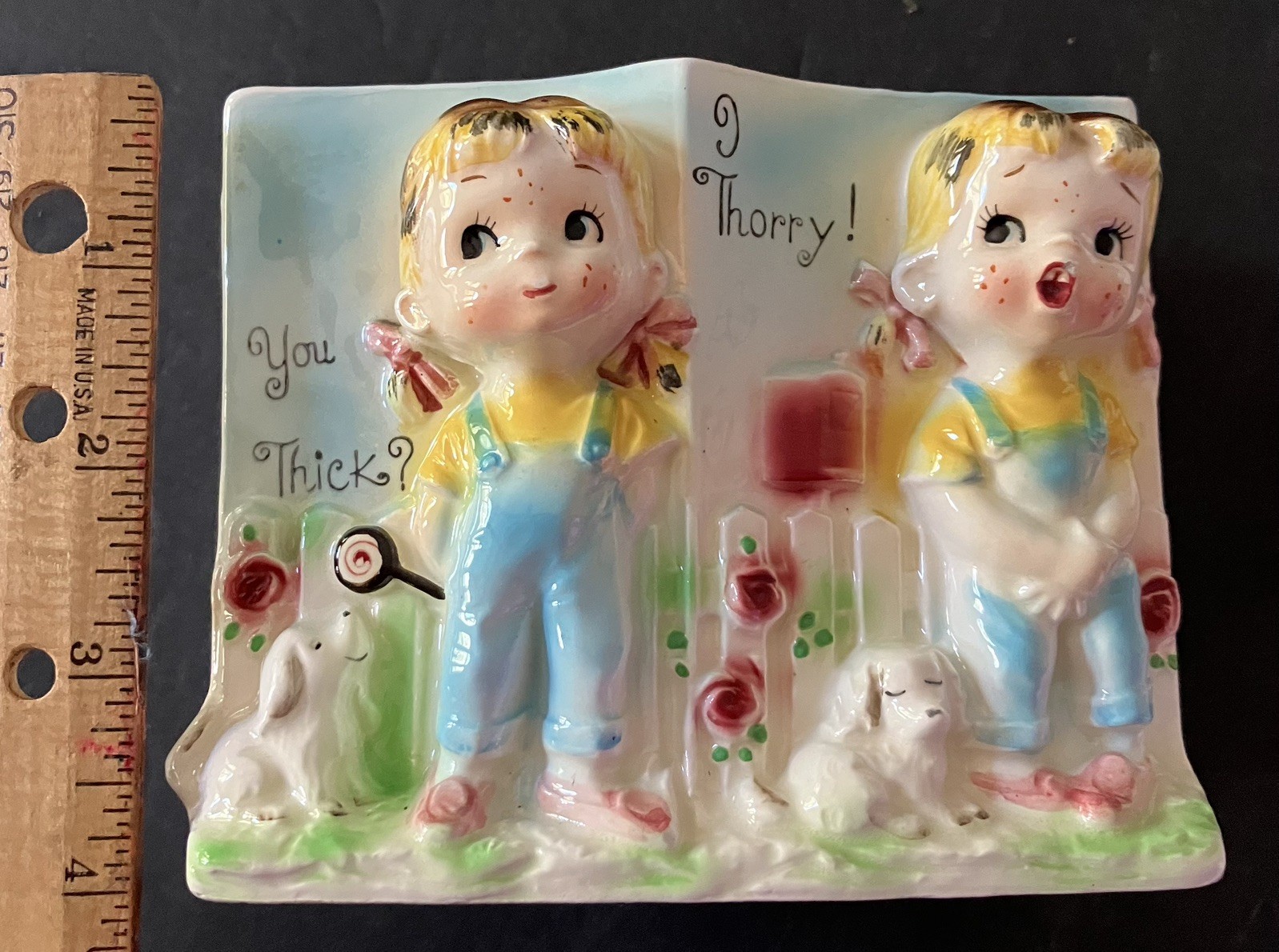 RARE Vintage 1950’s Rubens Ceramic Planter - You Thick? - I’m Thorry