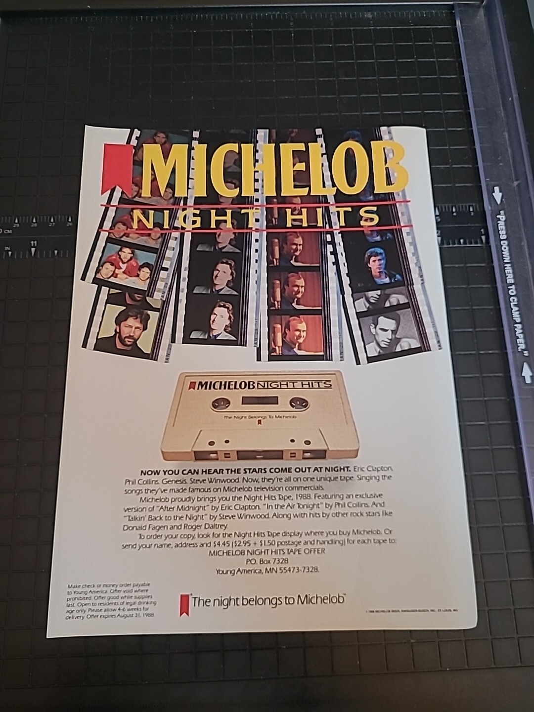 Michelob Night Hits 8x11 Print Ad 1988 Great To Frame