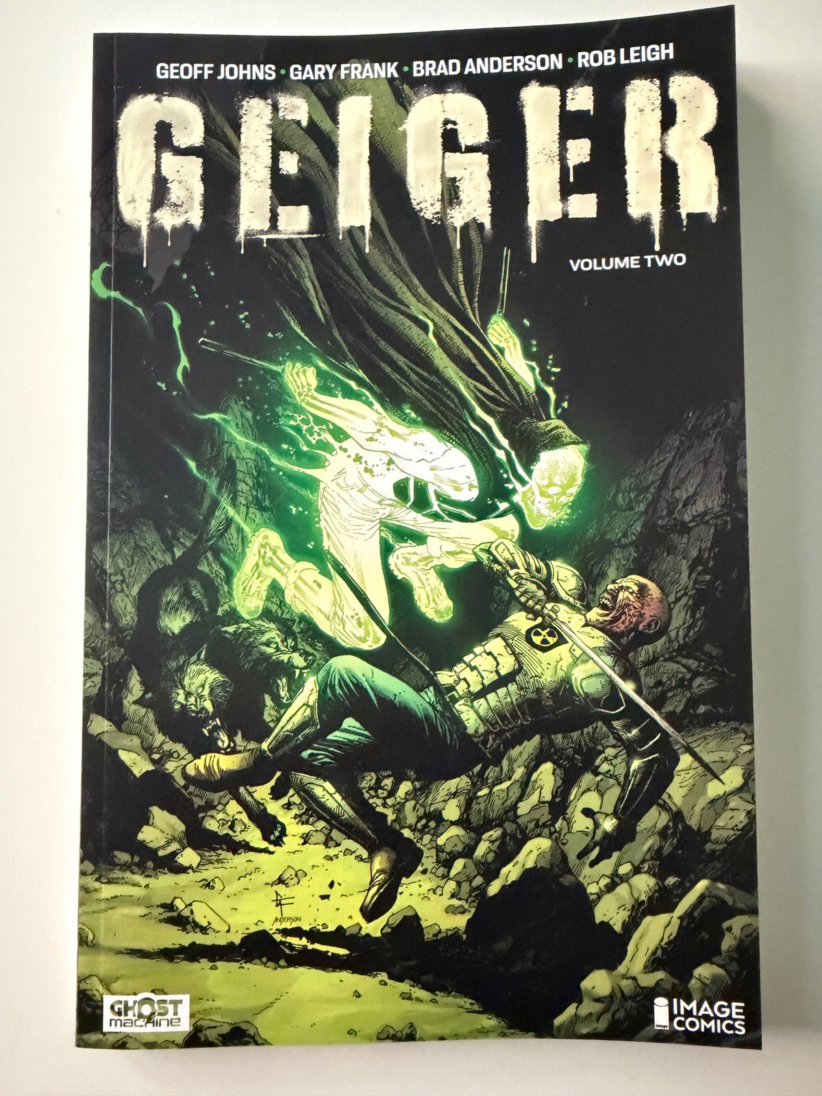 Geiger Vol 2 The Nuclear Knight TP $14.99 Geoff Johns Gary Frank Image %
