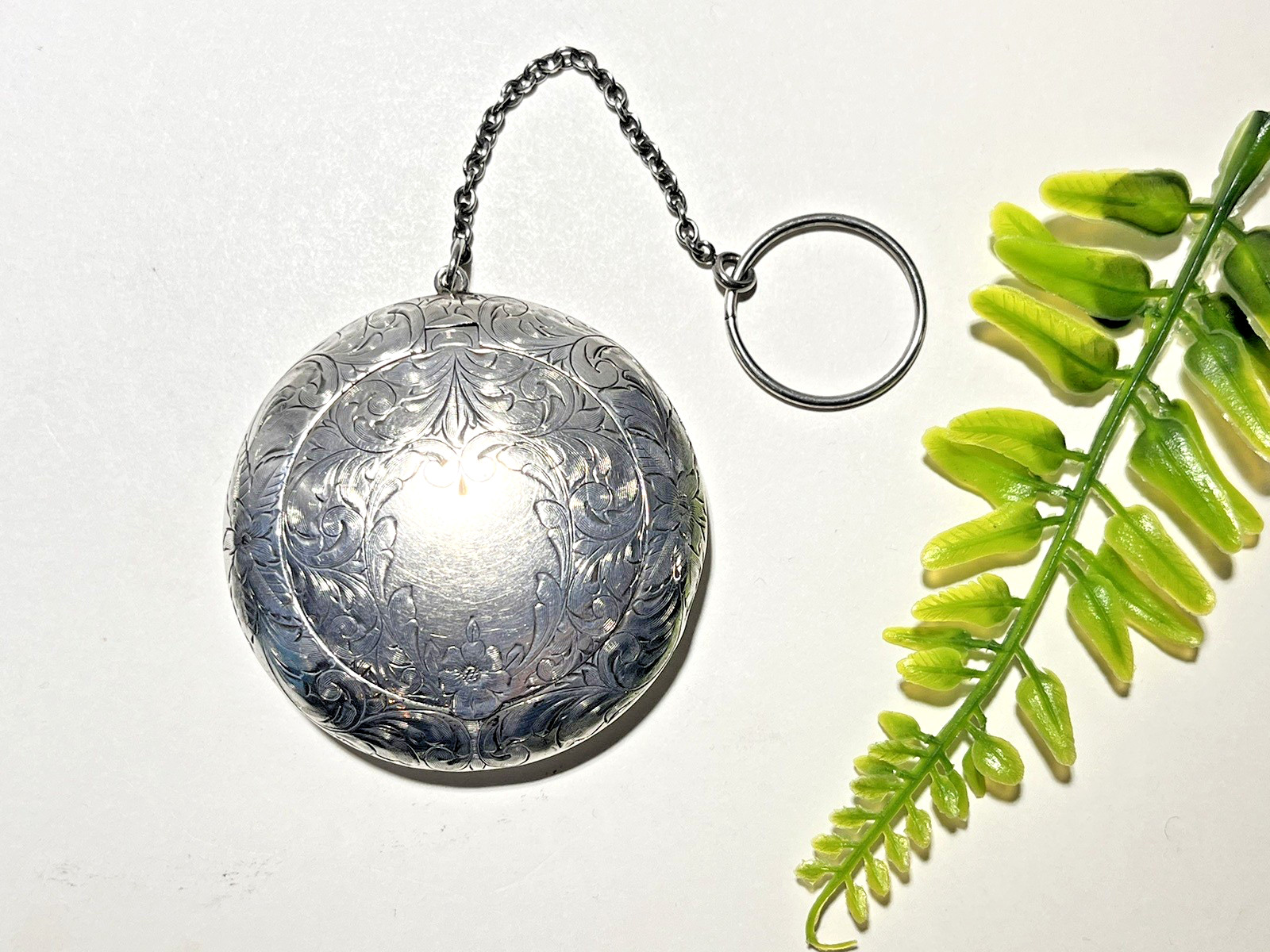 Antique Sterling Silver Unger Brother Powder Compact No Mirror 37.6 Grams.