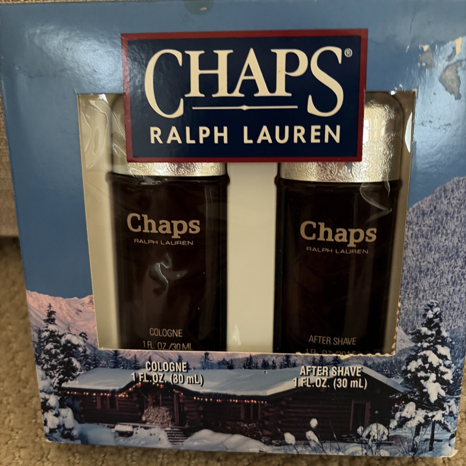 Chaps by Ralph Lauren Cologne Splash + 1 Oz 30ml After Shave set Vintage New Box
