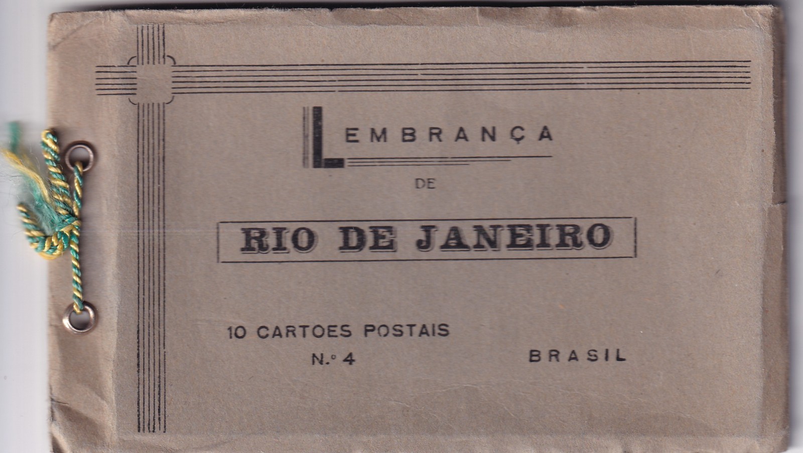 Vintage Rio de Janeiro Brazil 10 Postcard Souvenir Booklet Corcovado Penha