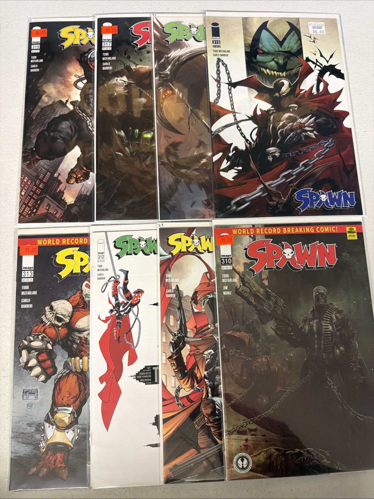 Spawn #310 311 312 313 315 316 317 319 Image Comics Lot Run VF/NM *T8