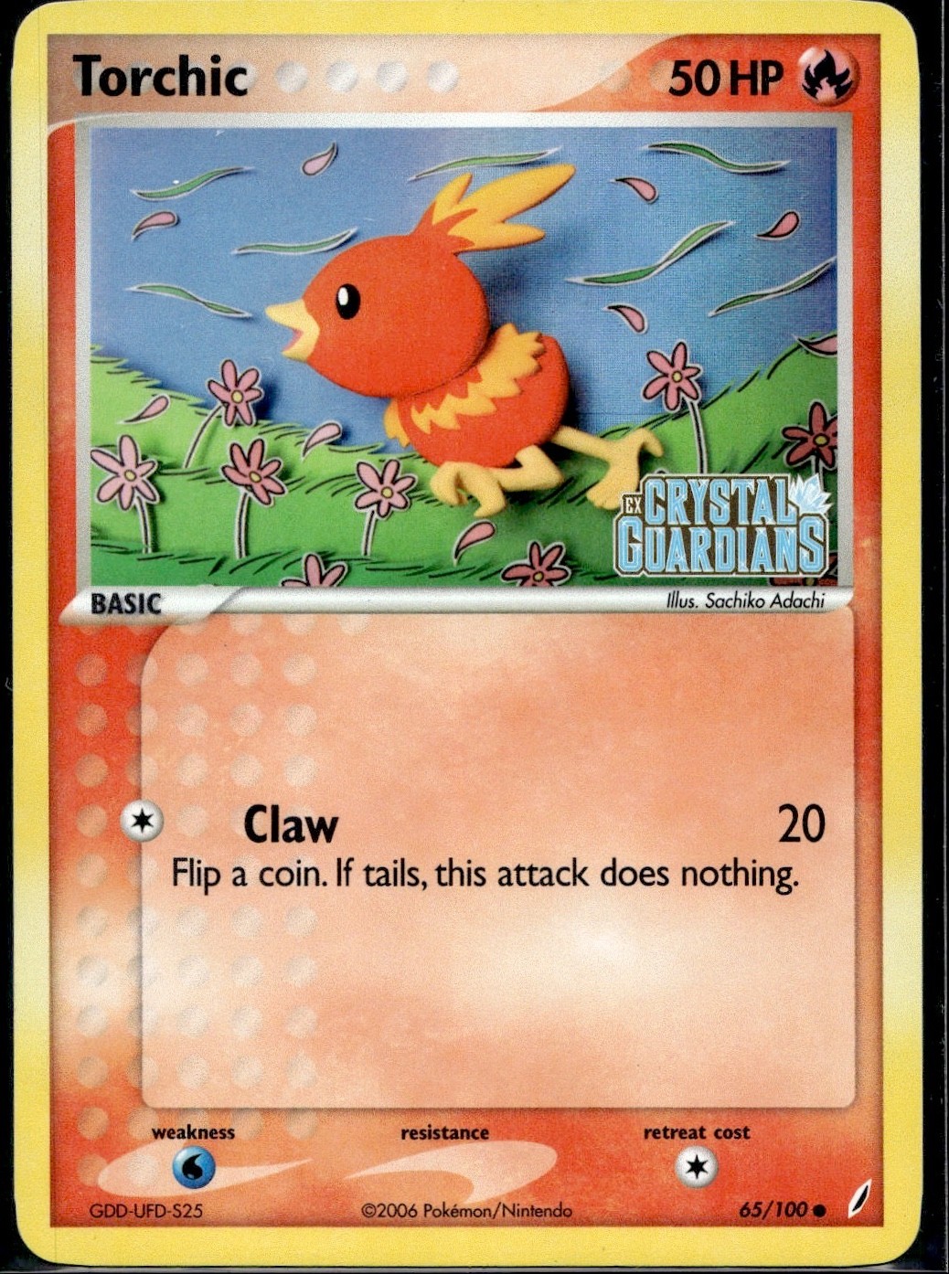 Pokémon TCG Torchic 65/100 EX Crystal Guardians Reverse Stamped Holo 