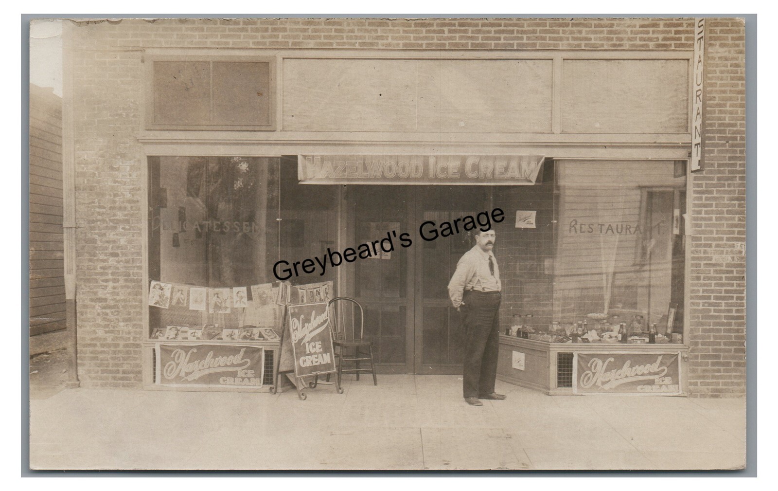 RPPC HAZELWOOD ICE CREAM Advertising Store PORTLAND OR Real Photo Postcard