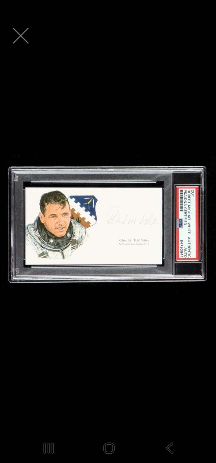 Robert Bob White signed cut PSA