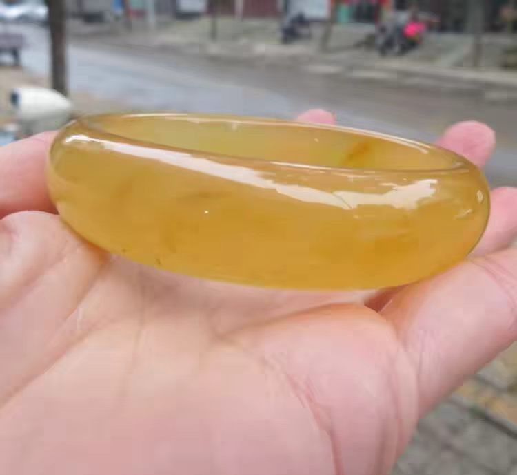 Natural Ice  yellow  Agate Chalcedony Bracelet Imperial  Chalcedony Bracelet