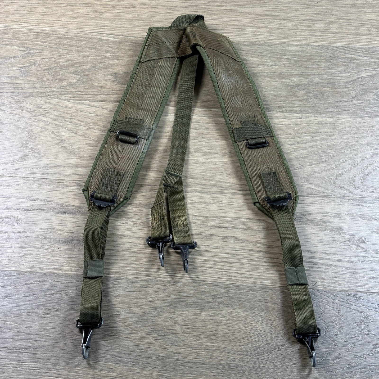 Vintage LC-1 GI Suspenders 80s Army Eastern Canvas US Military Authentic Vintage LC-1 GI Suspenders 80s Army Eastern Canvas US Military Authentic