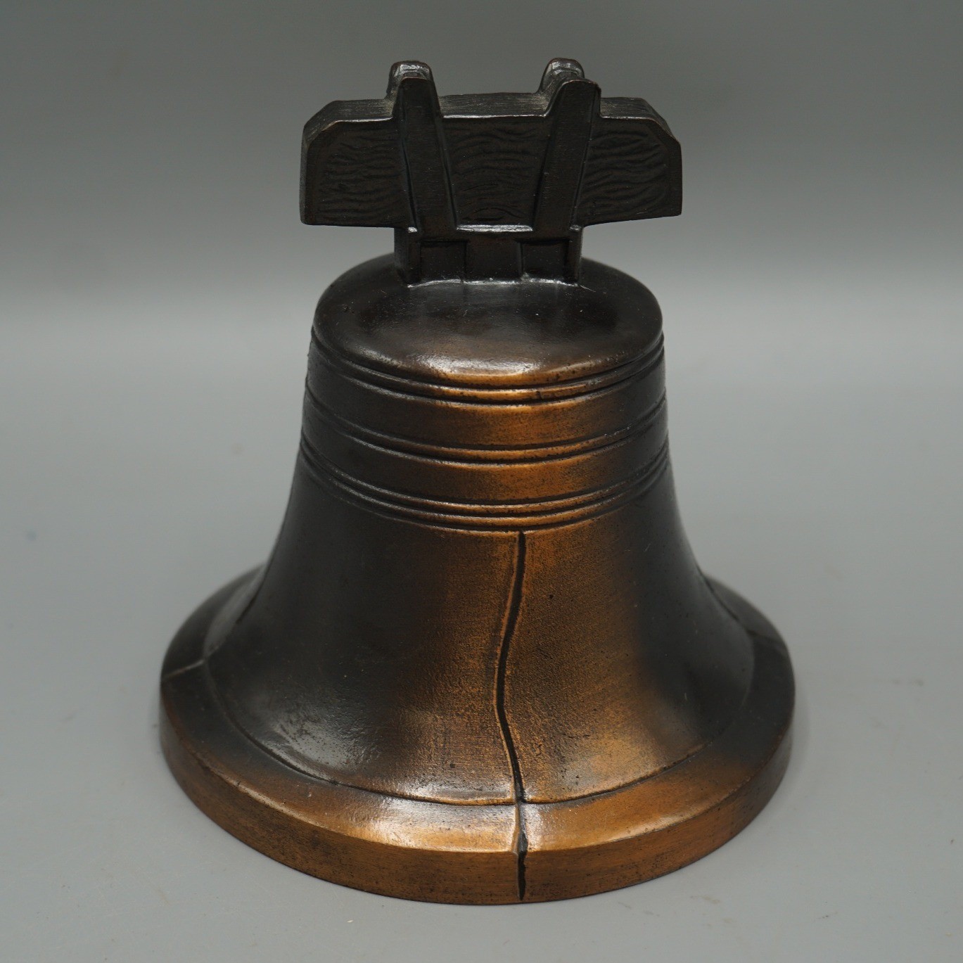 Vintage First Federal Savings Carnegie PA Liberty Bell Metal Coin Still Bank