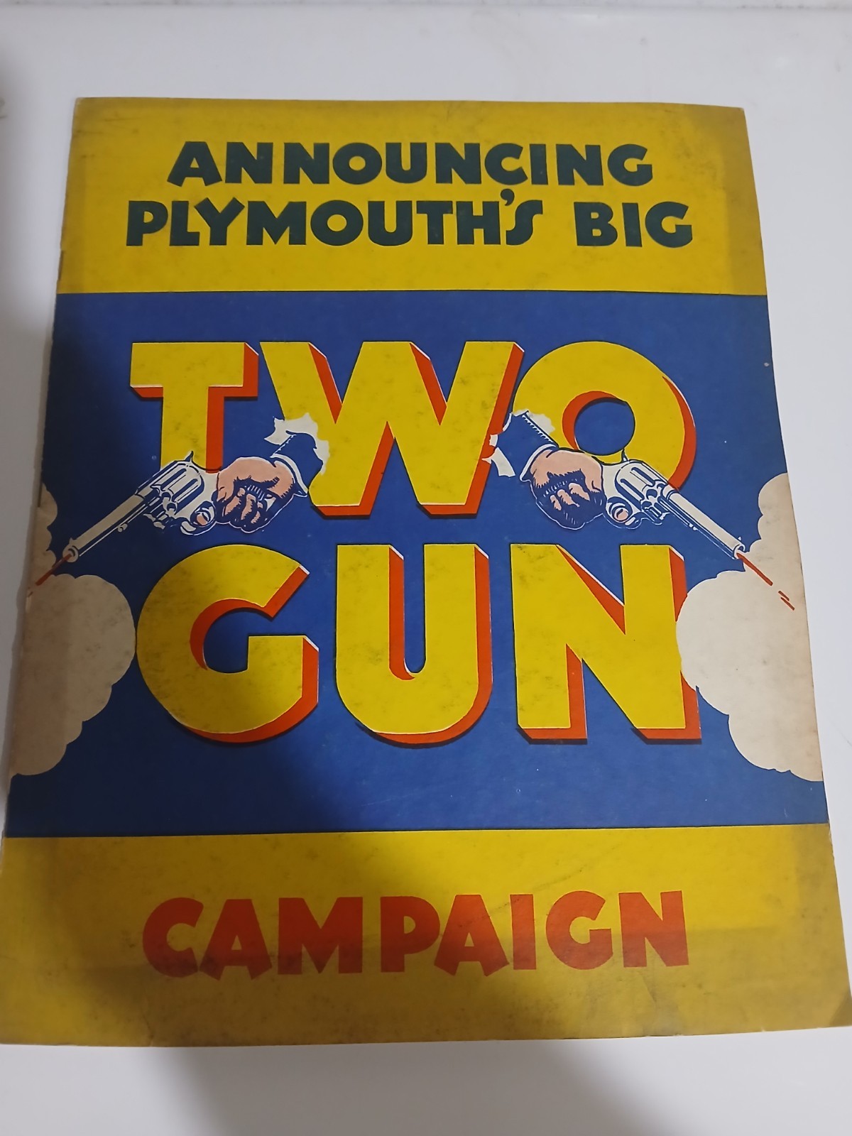 Rare 1934 Plymouth Sales 2 Gun Sales Promotion Dealership Promo Book Complete 