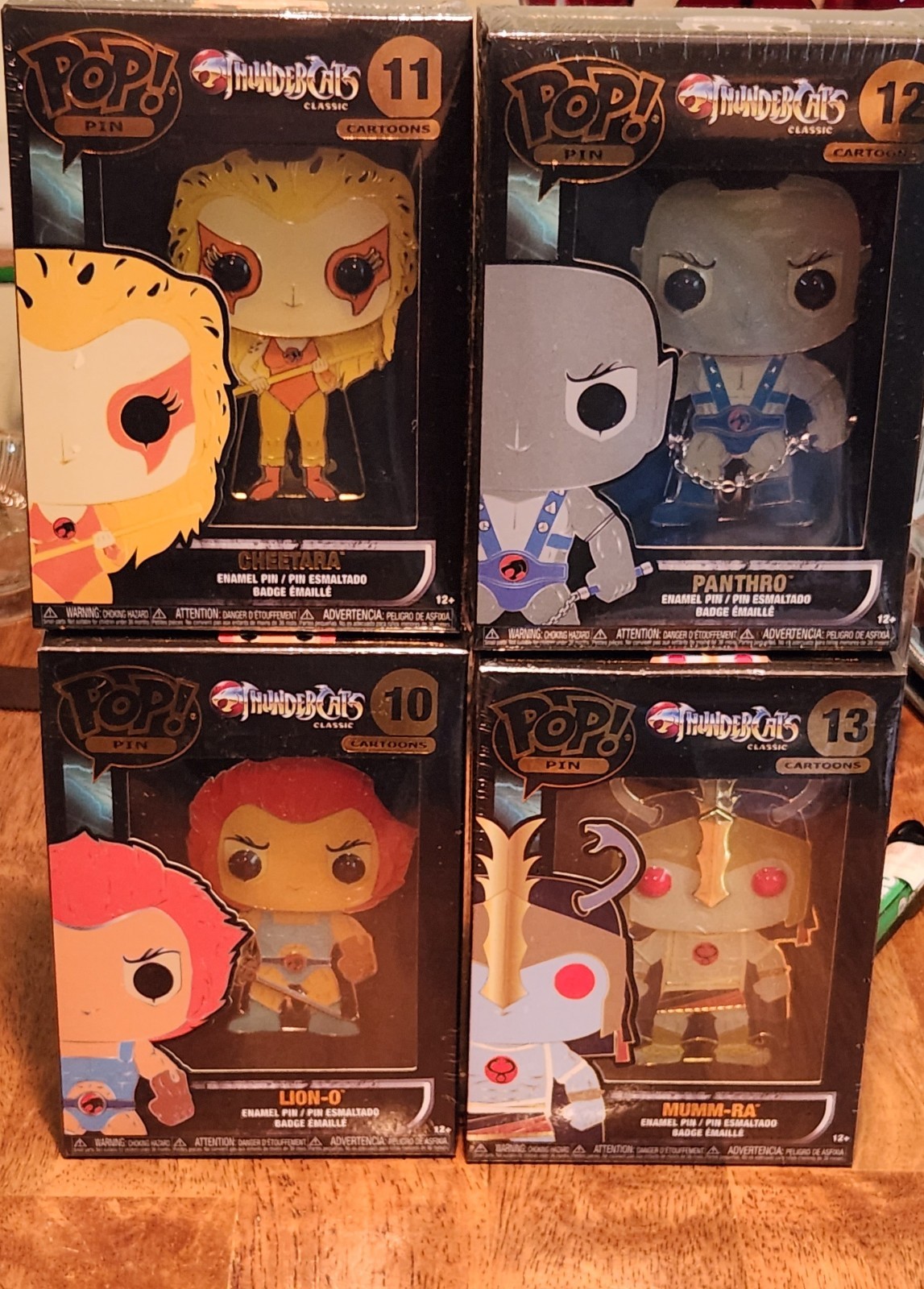 Funko Pop Pins ThunderCats Classic Complete Set of 4 BRAND NEW Sealed Lot 10-13