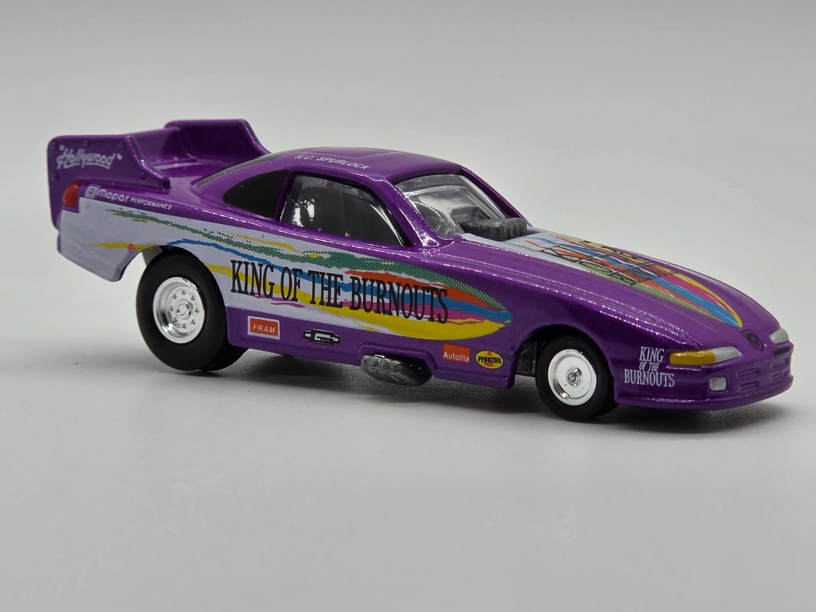 Johnny Lightning Dragsters USA K.C. Spurlock 1995 Dodge Avenger Funny Car Purple