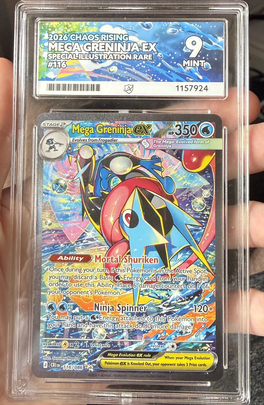 Pokémon TCG - Mega Greninja EX 116/086 - Chaos Rising - SIR - ACE 9 MINT