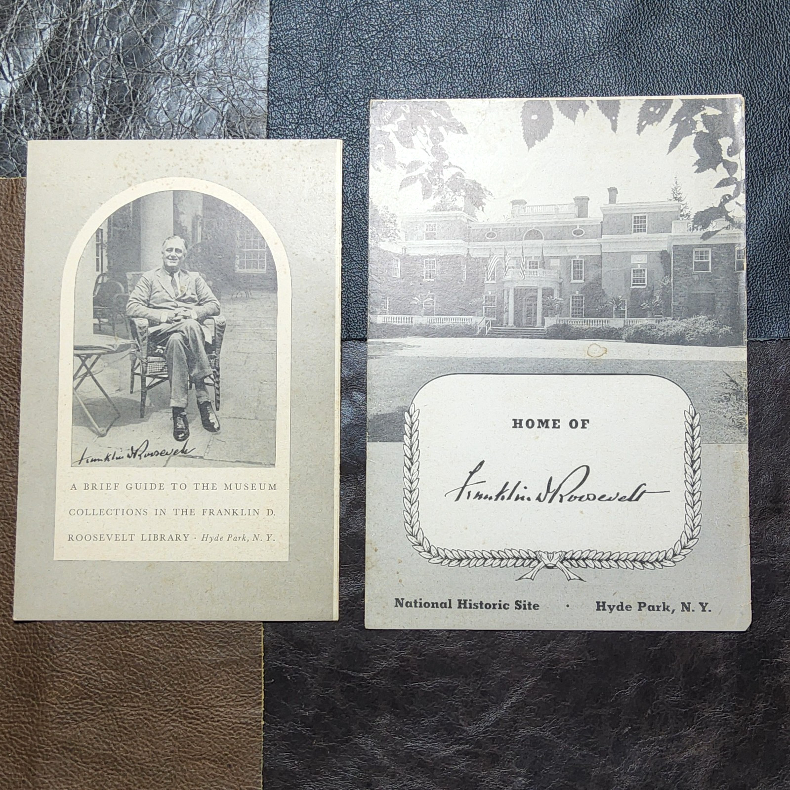 Vtg 1949 brochures franklin d roosevelt home museum library hyde park ny history