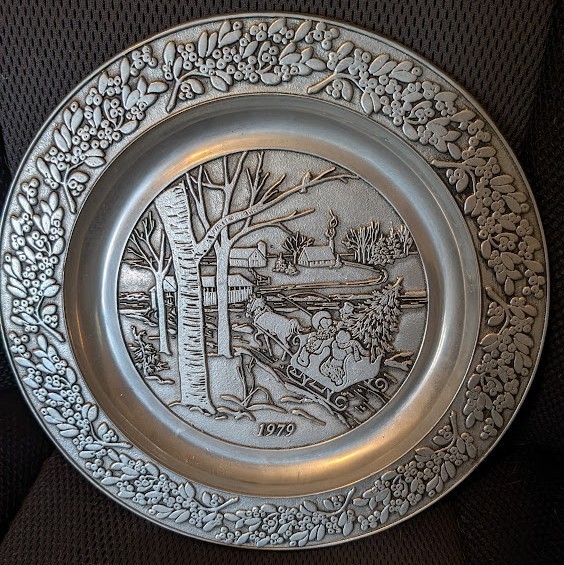 Commemorative pewter plates, new Commemorative pewter plates, new